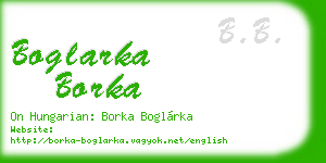 boglarka borka business card